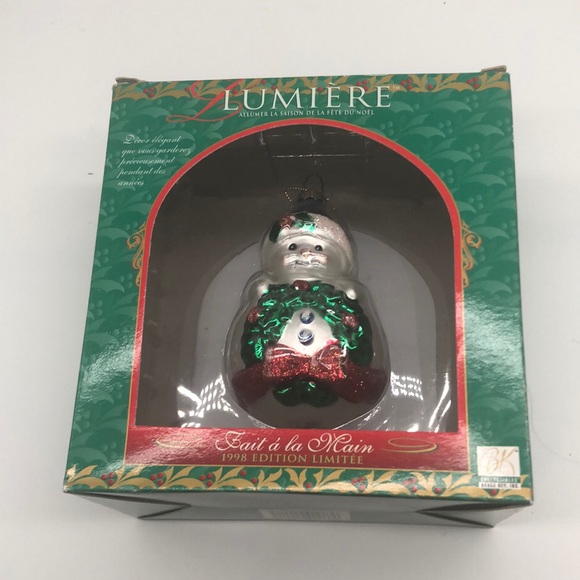 Hand blown snowman ornament - Picture 1 of 2